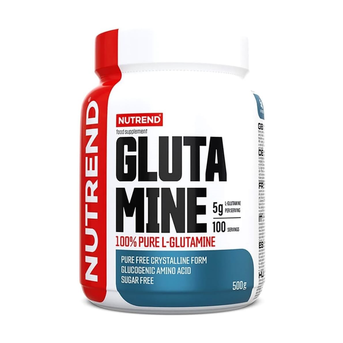 L-глютамін Nutrend Glutamine 100% L-Glutamine в порошку, 500 г